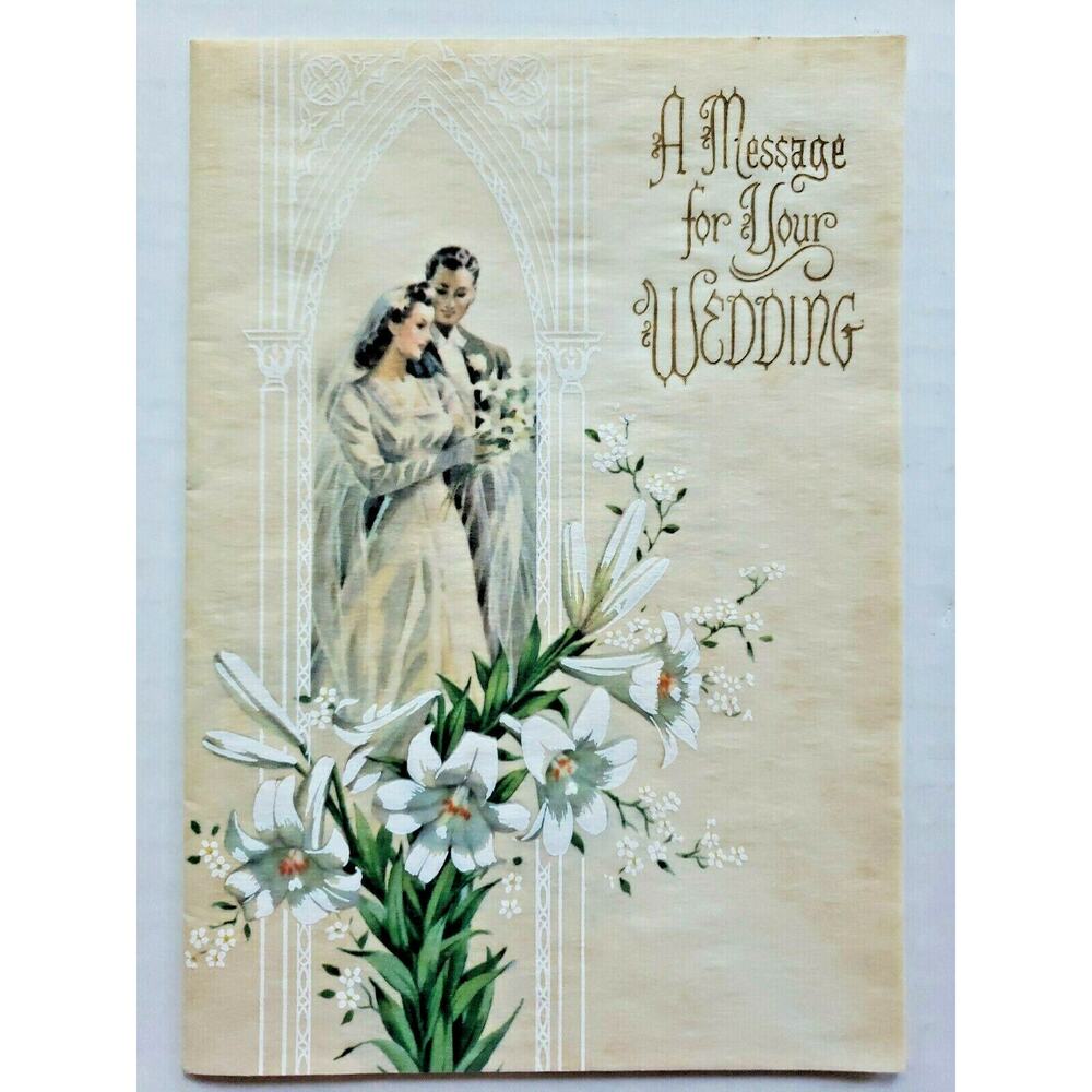 Vintage Rust Craft Greeting Card "A Message For Your Wedding" New‎ Rare U113